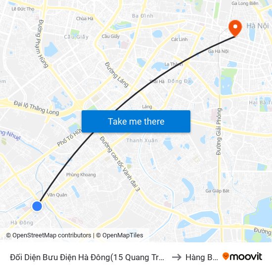 Đối Diện Bưu Điện Hà Đông(15 Quang Trung Hà Đông) to Hàng Bông map