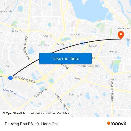 Phường Phú Đô to Hàng Gai map