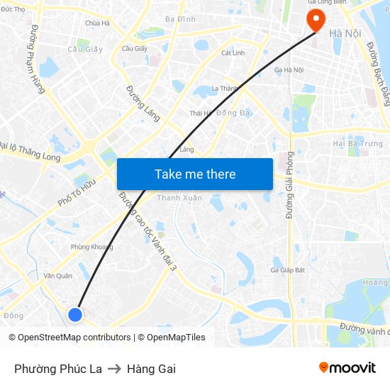 Phường Phúc La to Hàng Gai map