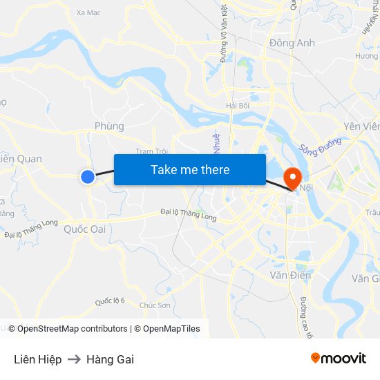 Liên Hiệp to Hàng Gai map