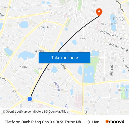 Platform Dành Riêng Cho Xe Buýt Trước Nhà 604 Trường Chinh to Hàng Gai map