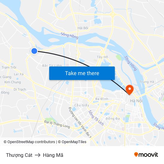 Thượng Cát to Hàng Mã map