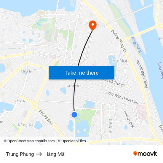 Trung Phụng to Hàng Mã map