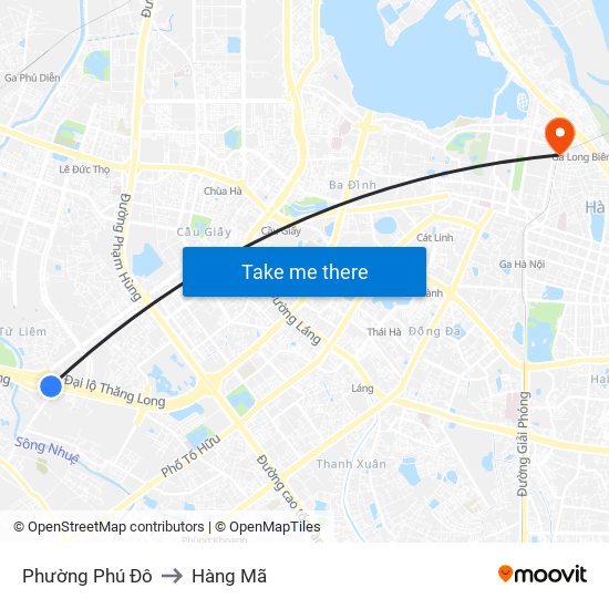 Phường Phú Đô to Hàng Mã map