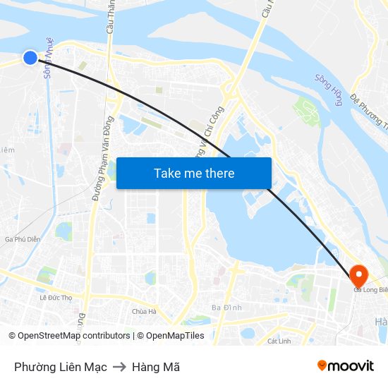 Phường Liên Mạc to Hàng Mã map