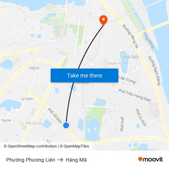 Phường Phương Liên to Hàng Mã map