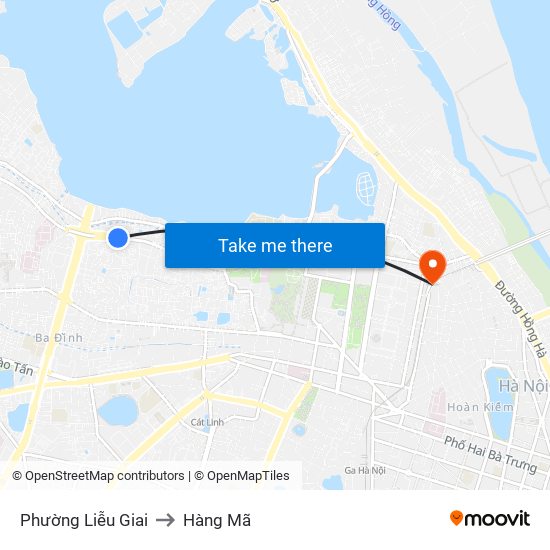 Phường Liễu Giai to Hàng Mã map