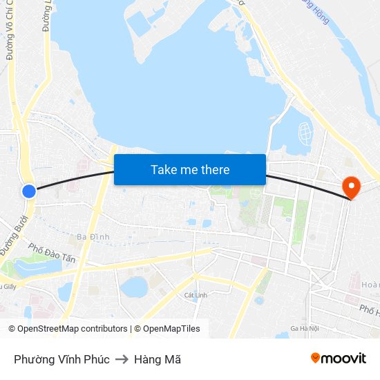 Phường Vĩnh Phúc to Hàng Mã map