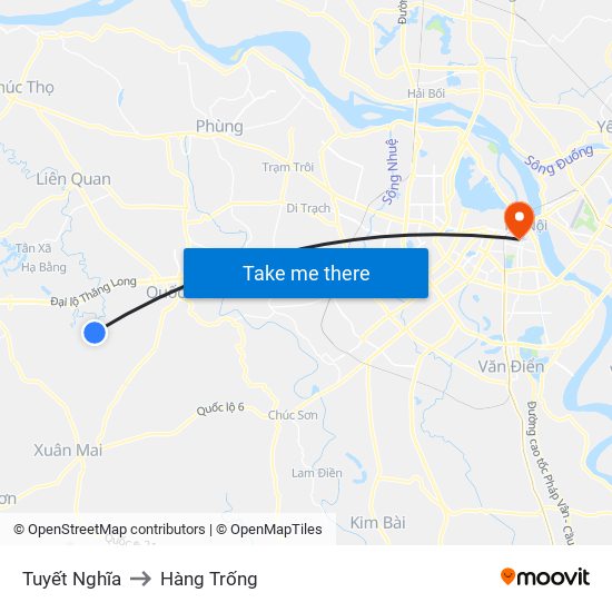 Tuyết Nghĩa to Hàng Trống map