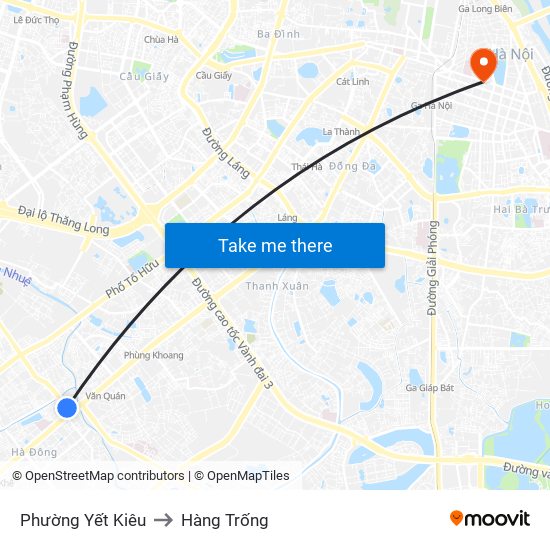 Phường Yết Kiêu to Hàng Trống map