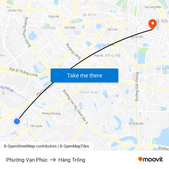 Phường Vạn Phúc to Hàng Trống map