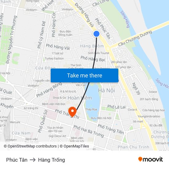 Phúc Tân to Hàng Trống map