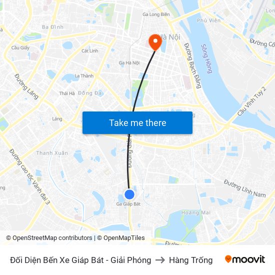 Đối Diện Bến Xe Giáp Bát - Giải Phóng to Hàng Trống map