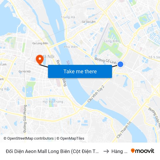 Đối Diện Aeon Mall Long Biên (Cột Điện T4a/2a-B Đường Cổ Linh) to Hàng Trống map