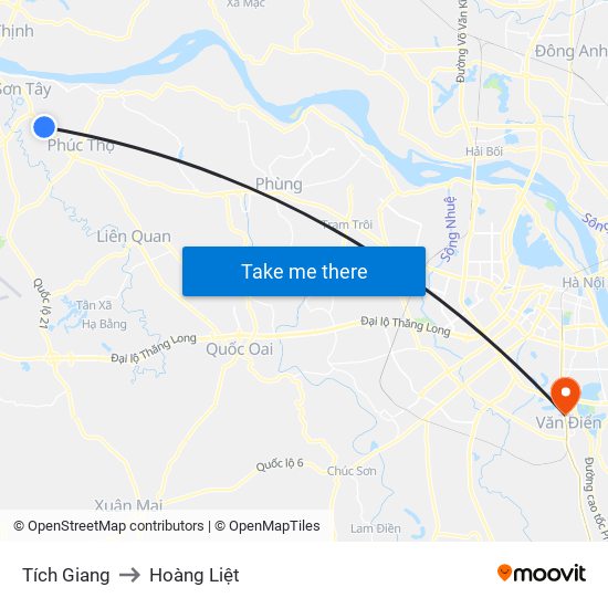 Tích Giang to Hoàng Liệt map