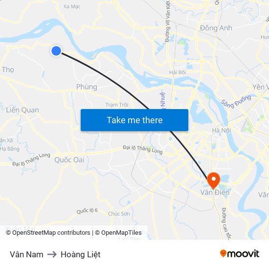 Vân Nam to Hoàng Liệt map