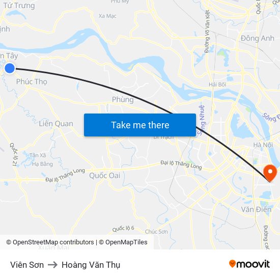 Viên Sơn to Hoàng Văn Thụ map