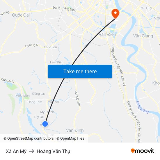 Xã An Mỹ to Hoàng Văn Thụ map