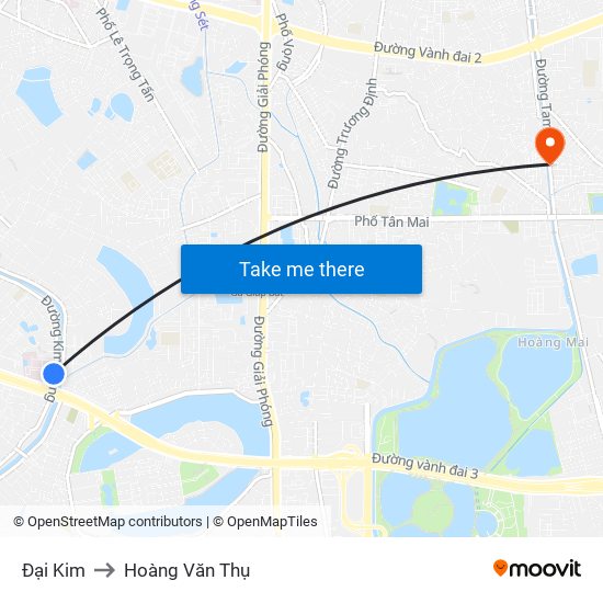 Đại Kim to Hoàng Văn Thụ map