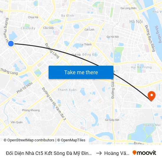 Đối Diện Nhà Ct5 Kđt Sông Đà Mỹ Đình - Phạm Hùng to Hoàng Văn Thụ map