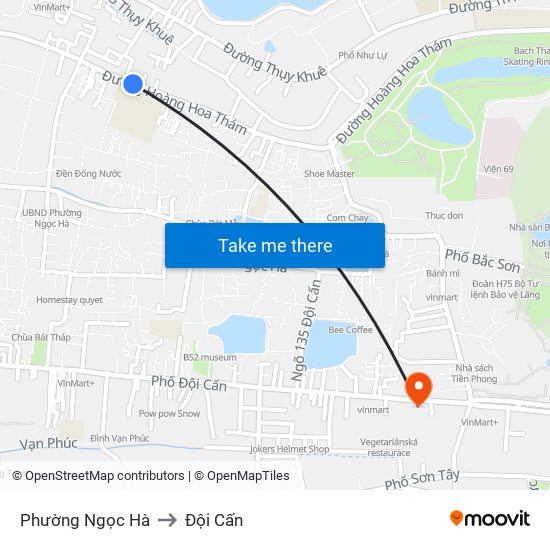 Phường Ngọc Hà to Đội Cấn map