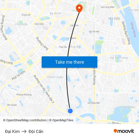 Đại Kim to Đội Cấn map