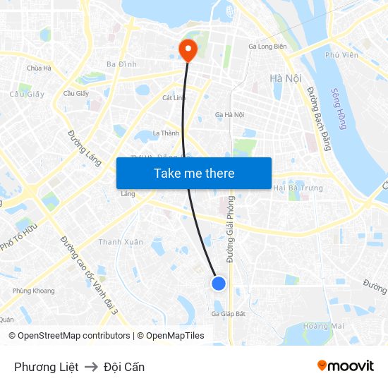 Phương Liệt to Đội Cấn map