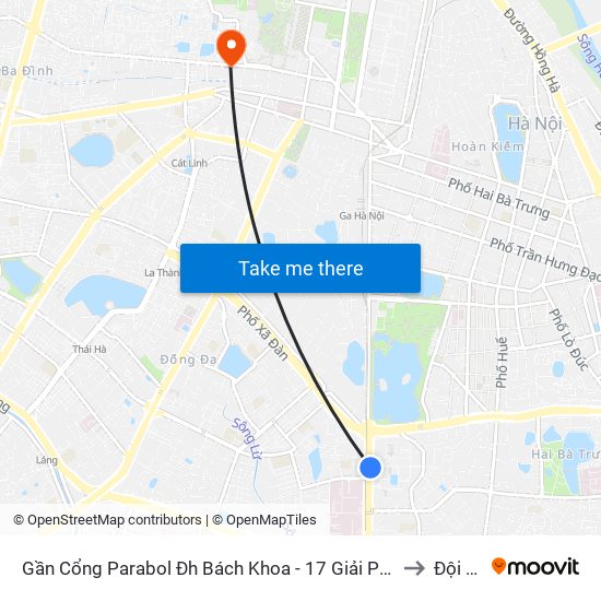 Gần Cổng Parabol Đh Bách Khoa - 17 Giải Phóng (Cột Sau) to Đội Cấn map