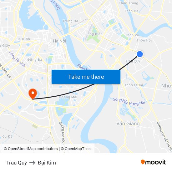 Trâu Quỳ to Đại Kim map