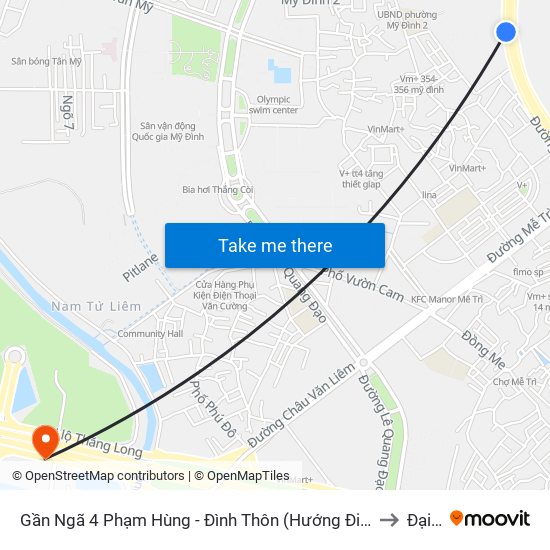 Gần Ngã 4 Phạm Hùng - Đình Thôn (Hướng Đi Khuất Duy Tiến)-Cột Sau to Đại Mỗ map