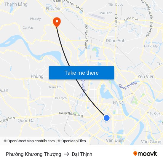 Phường Khương Thượng to Đại Thịnh map