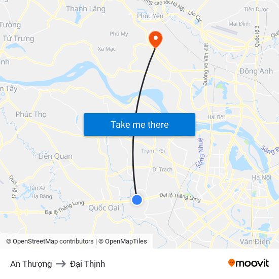 An Thượng to Đại Thịnh map