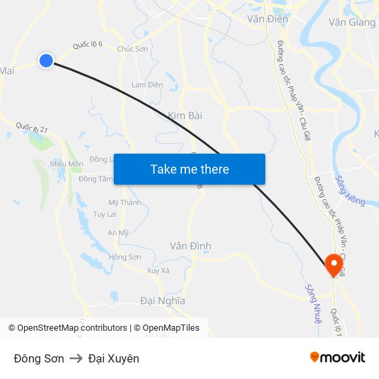 Đông Sơn to Đại Xuyên map