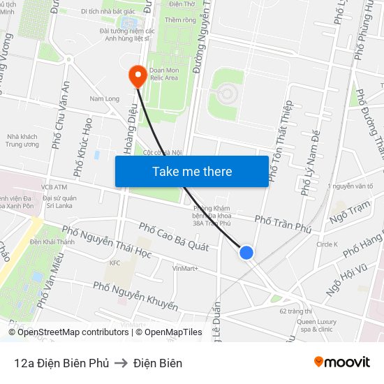 12a Điện Biên Phủ to Điện Biên map