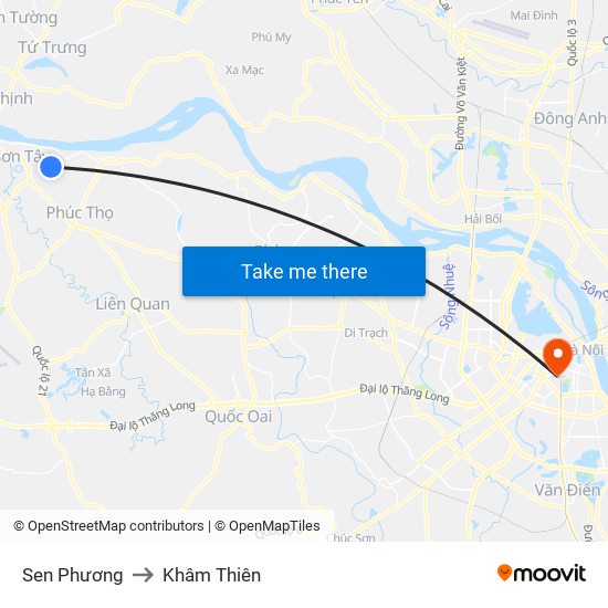 Sen Phương to Khâm Thiên map