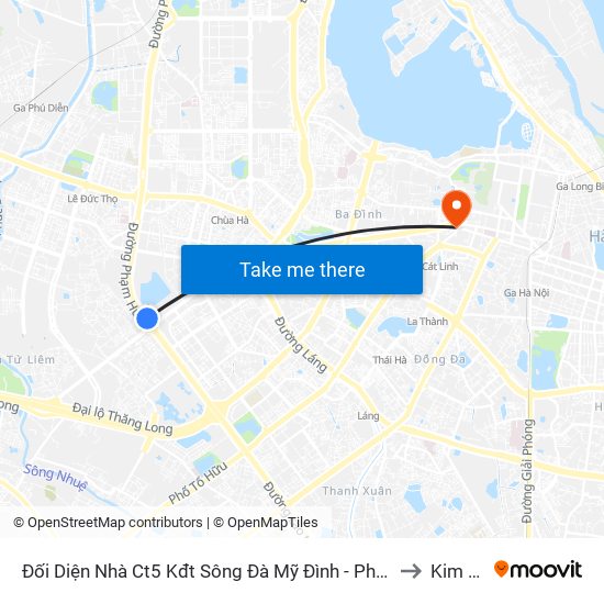 Đối Diện Nhà Ct5 Kđt Sông Đà Mỹ Đình - Phạm Hùng to Kim Mã map