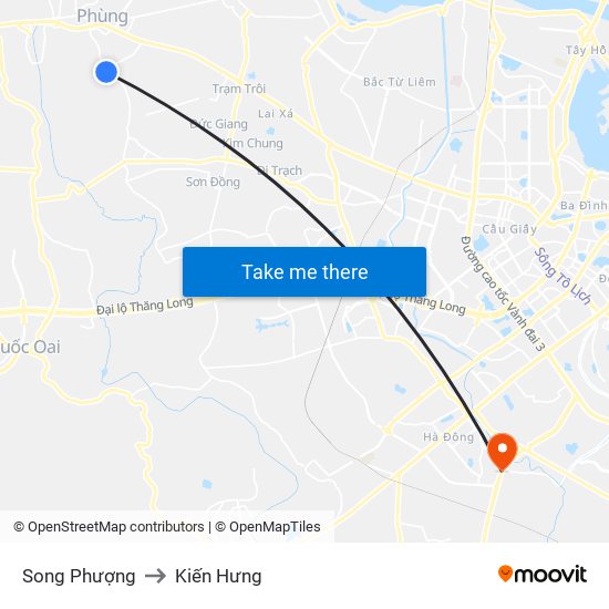 Song Phượng to Kiến Hưng map