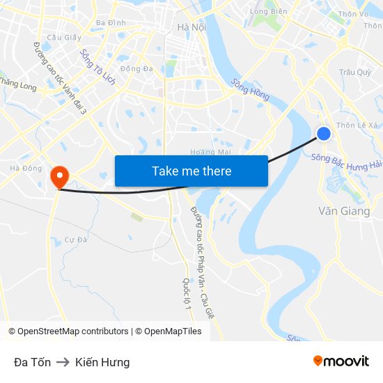 Đa Tốn to Kiến Hưng map