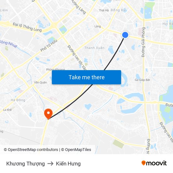 Khương Thượng to Kiến Hưng map