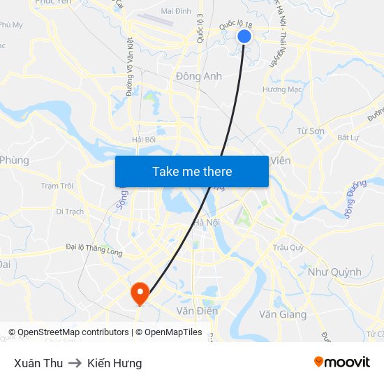 Xuân Thu to Kiến Hưng map