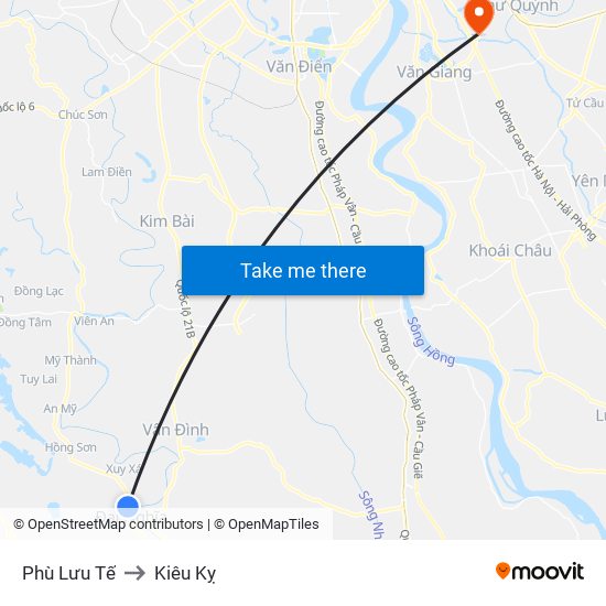 Phù Lưu Tế to Kiêu Kỵ map