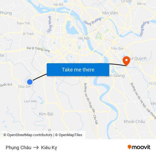 Phụng Châu to Kiêu Kỵ map