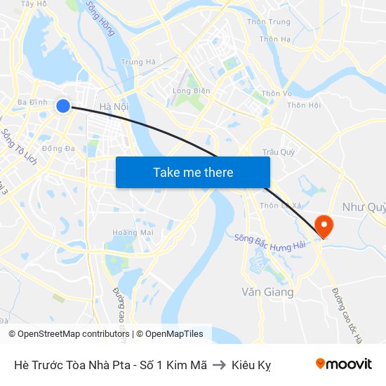 Hè Trước Tòa Nhà Pta - Số 1 Kim Mã to Kiêu Kỵ map