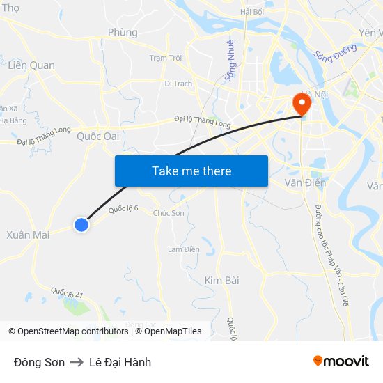 Đông Sơn to Lê Đại Hành map