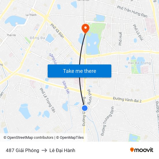 487 Giải Phóng to Lê Đại Hành map