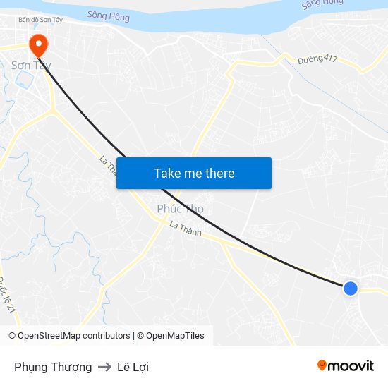 Phụng Thượng to Lê Lợi map