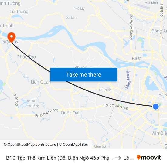 B10 Tập Thể Kim Liên (Đối Diện Ngõ 46b Phạm Ngọc Thạch) to Lê Lợi map