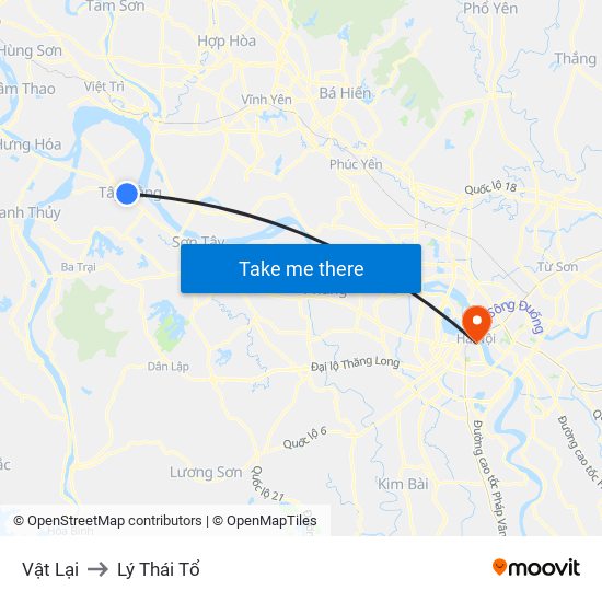 Vật Lại to Lý Thái Tổ map