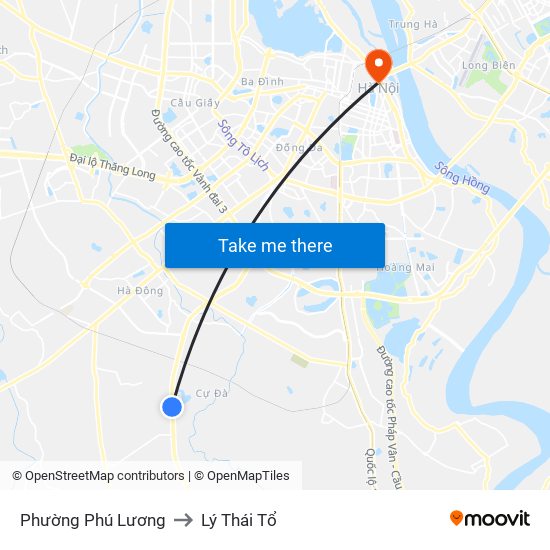 Phường Phú Lương to Lý Thái Tổ map