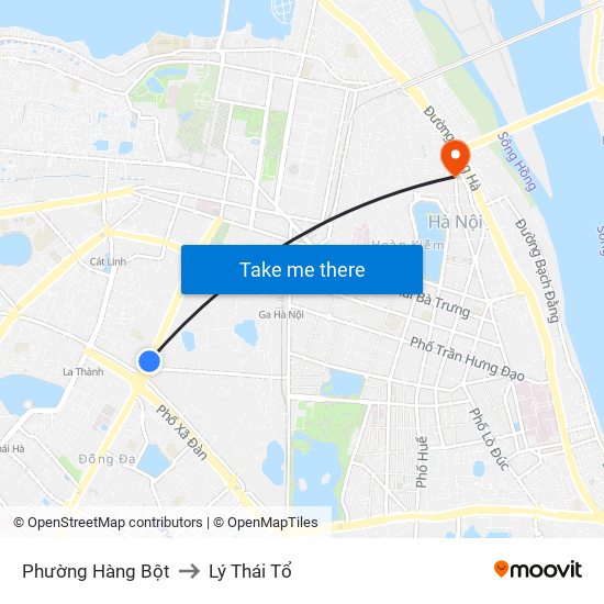 Phường Hàng Bột to Lý Thái Tổ map